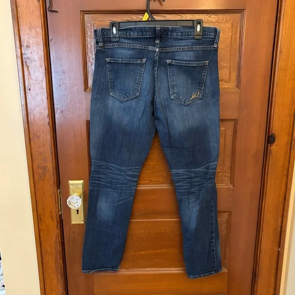 EXPRESS Girlfriend dark blue jeans - Picture 2 of 5